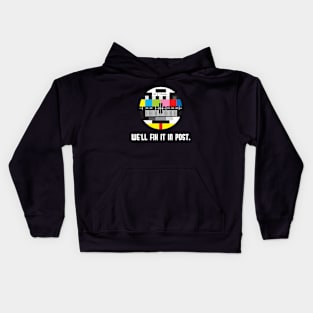 We'll Fix it in Post! for videomakers, videographers, TV, video producers, filmmakers with Test Pattern Kids Hoodie